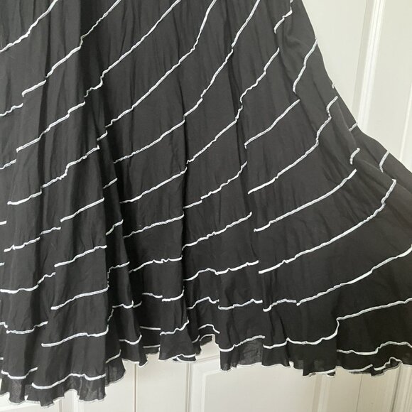 Y2K Miss Nikky Maxi Skirt Womens XL Black Tiered Flared Whimsigoth 2000s - Picture 3 of 10